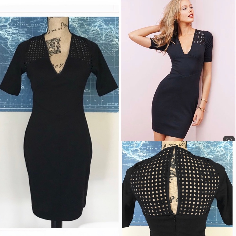 Victorias Secret Black Eyelet Dress Sz 2 LBD